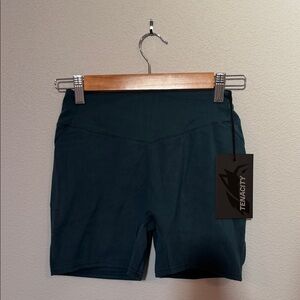 Alphalete NWT Deep Teal High-Rise Bike Shorts